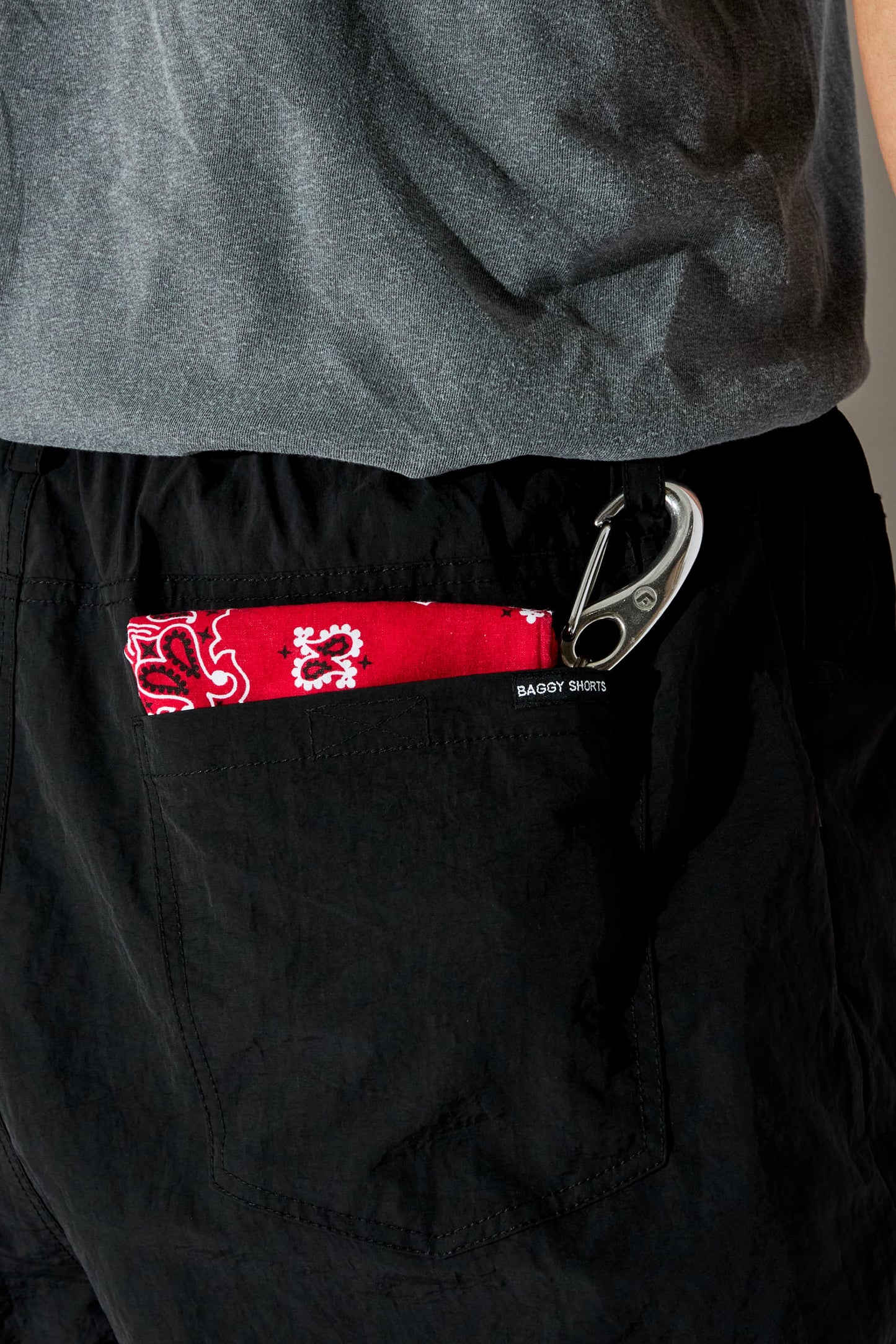 BAGGY SHORTS BA-002 7P PANTS BLACK