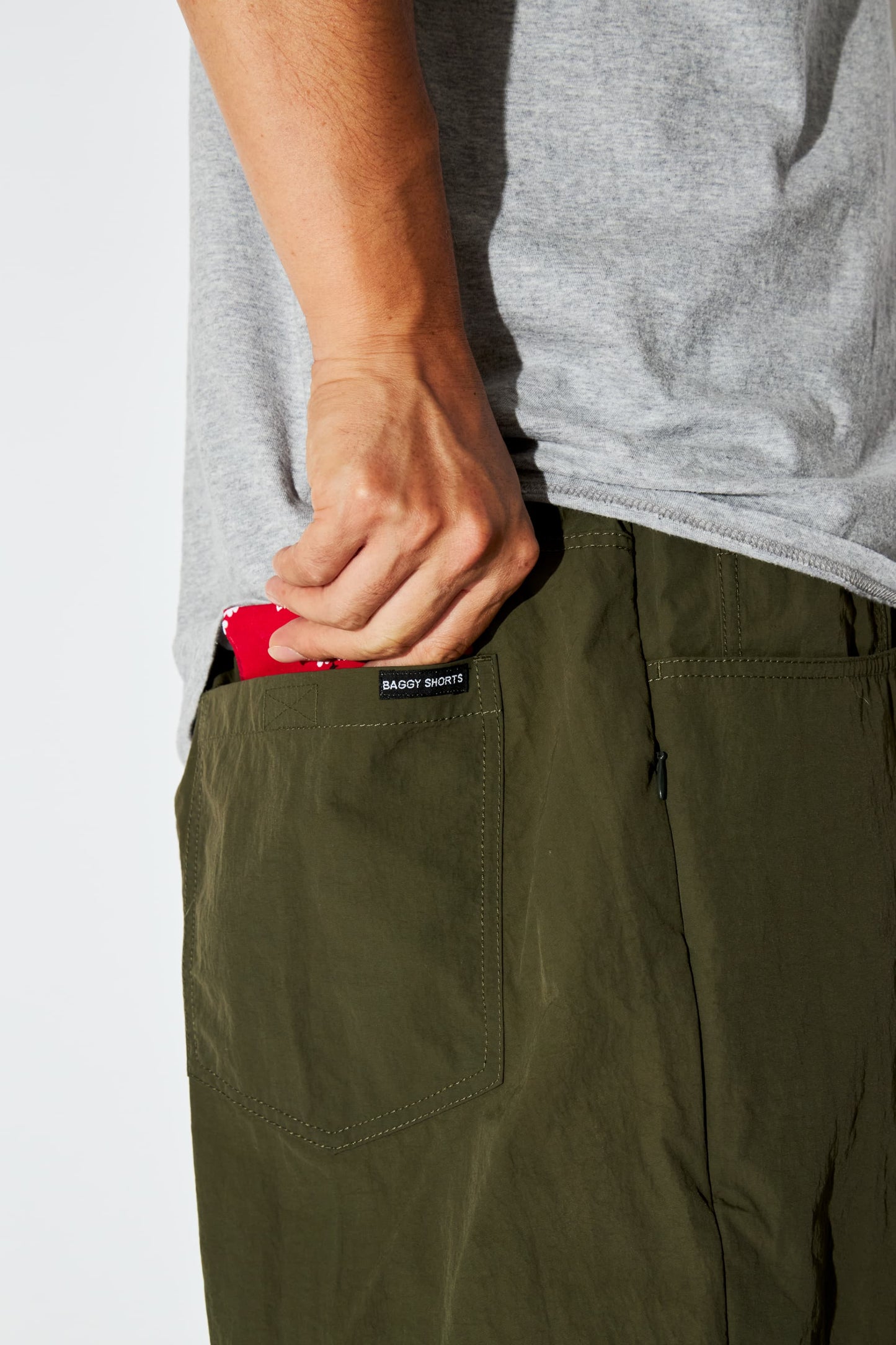 BAGGY SHORTS BA-002 7P PANTS OLIVE