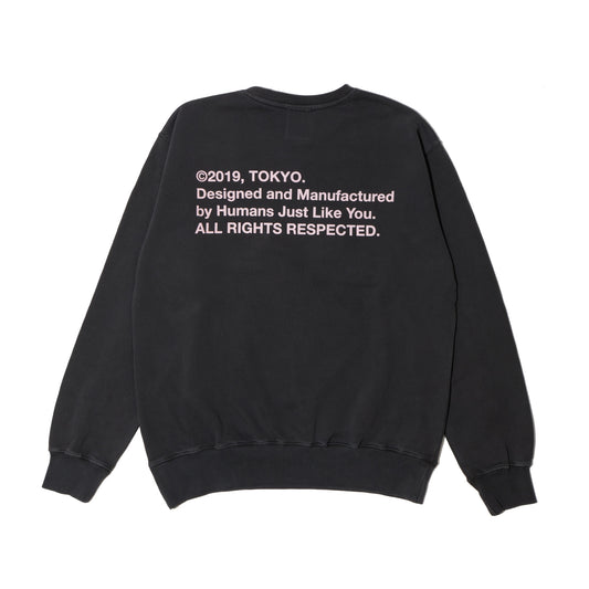 ALLENWOOD LIBERTY LOGO CREW SWEAT CHARCOAL