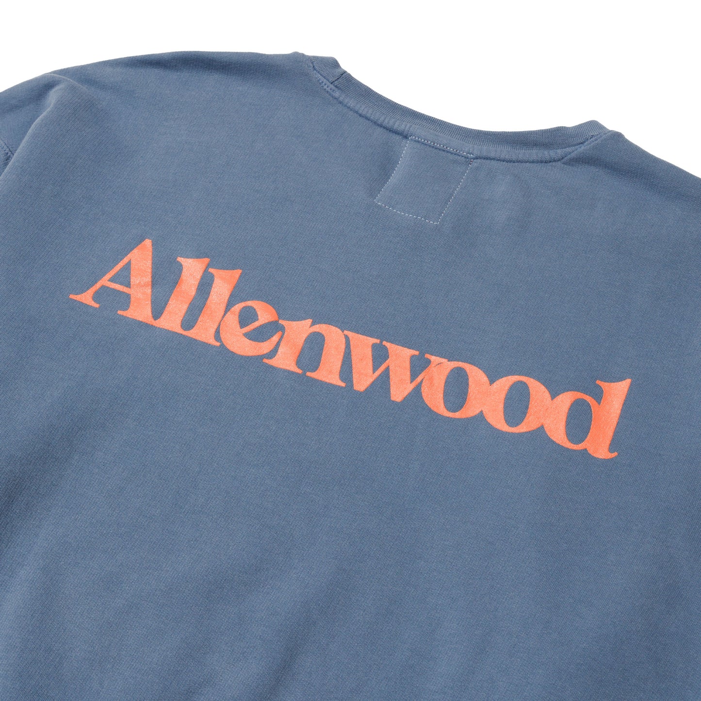 ALLENWOOD GARMENT DYED CREW SWEAT BLUE JEAN
