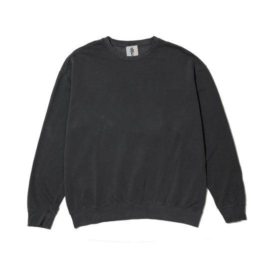 ALLENWOOD GARMENT DYED CREW SWEAT PEPPER