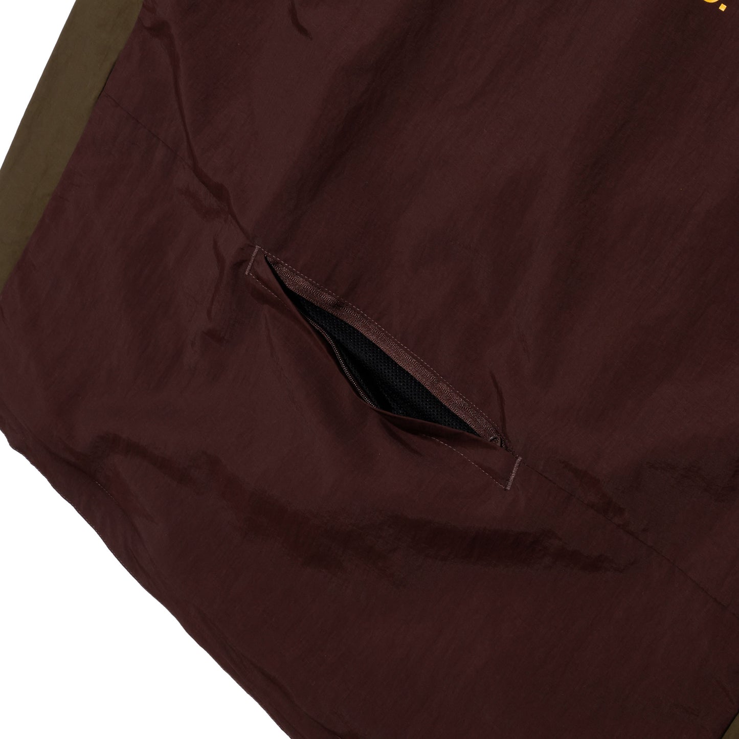 ALLENWOOD NYLON PACKABLE VEST BROWN/OLIVE