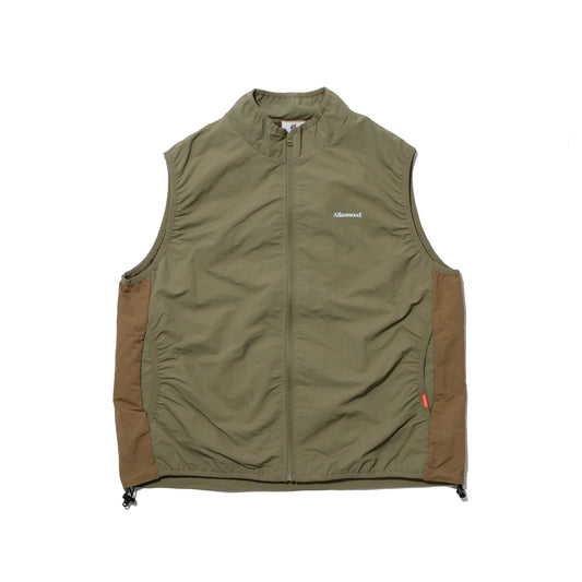 ALLENWOOD NYLON PACKABLE VEST MOSS/LIGHT BROWN