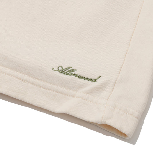 ALLENWOOD GARMENT DYE SWEAT SHORTS IVORY