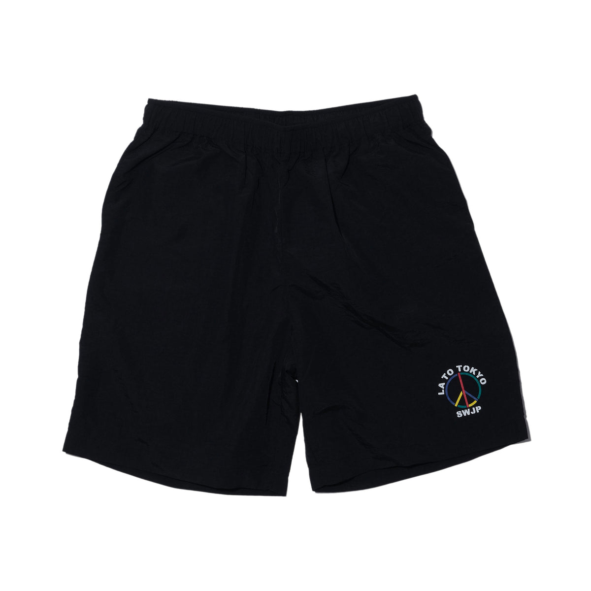 SWJP LA TO TOKYO NYLON SHORTS BLACK