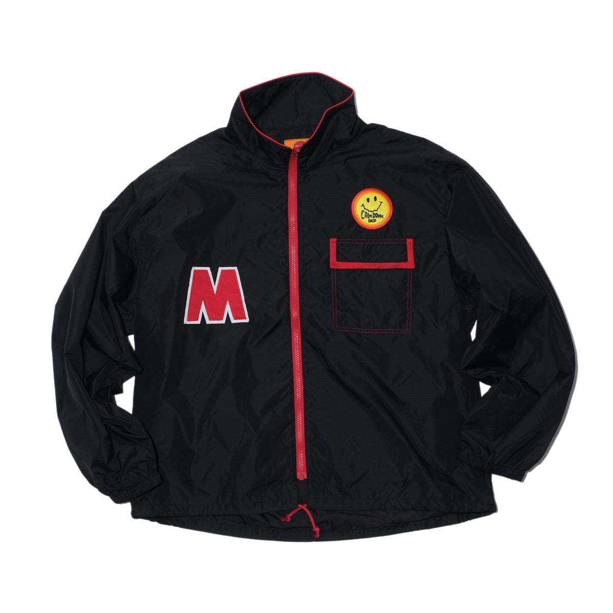 SWJP HI SURF NYLON ZIP JACKET BLACK