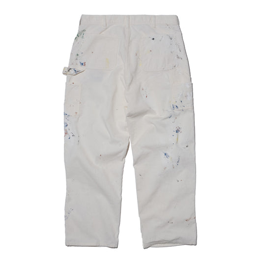 SWJP CORDUROY CARPENTER PAINTED PANTS WHITE