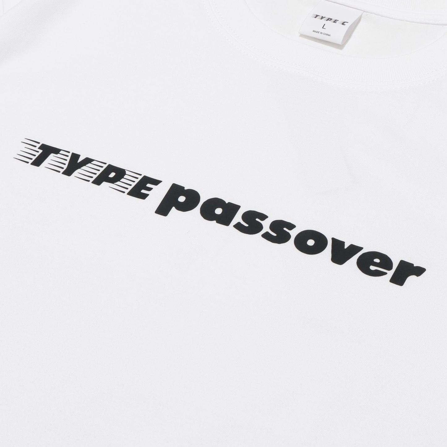 TYPE C x PASSOVER TYPE PASSOVER S/S TEE WHITE