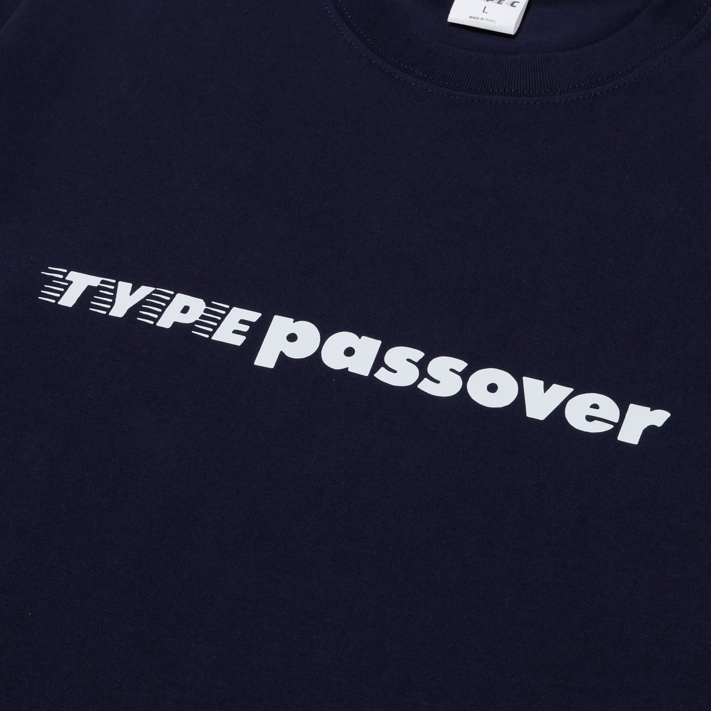 TYPE C x PASSOVER TYPE PASSOVER S/S TEE NAVY