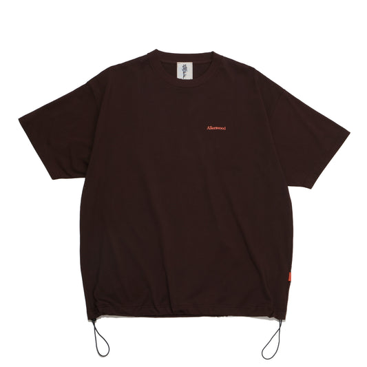 ALLENWOOD LOGO DRAWCORD TEE BROWN