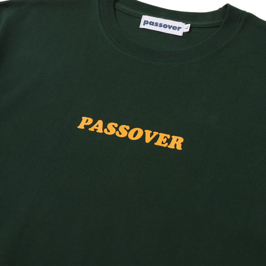 PASSOVER FRONT TEE FORESTGREEN/YELLOW