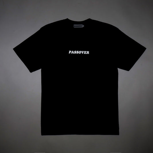 PASSOVER FRONT TEE BLACK/REFLECT