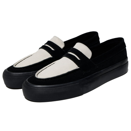 STANCLAN PENNY SUEDE BLACK/WHITE