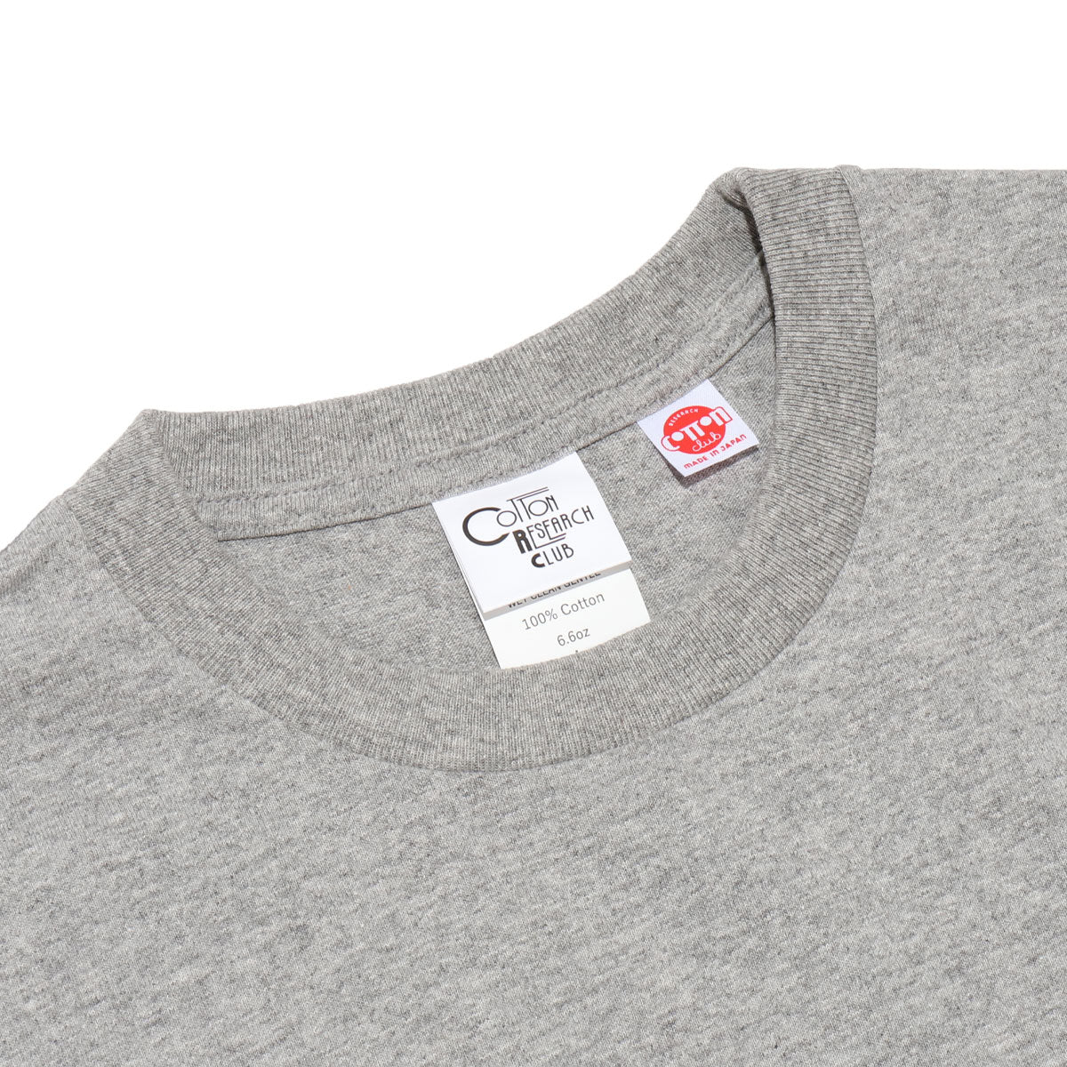 COTTON RESEARCH CLUB S/S TUBULAR T-SHIRT HEATHER GRAY
