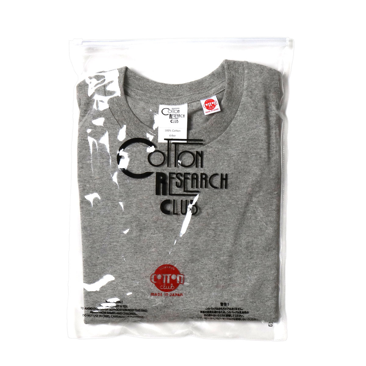 COTTON RESEARCH CLUB S/S TUBULAR T-SHIRT HEATHER GRAY