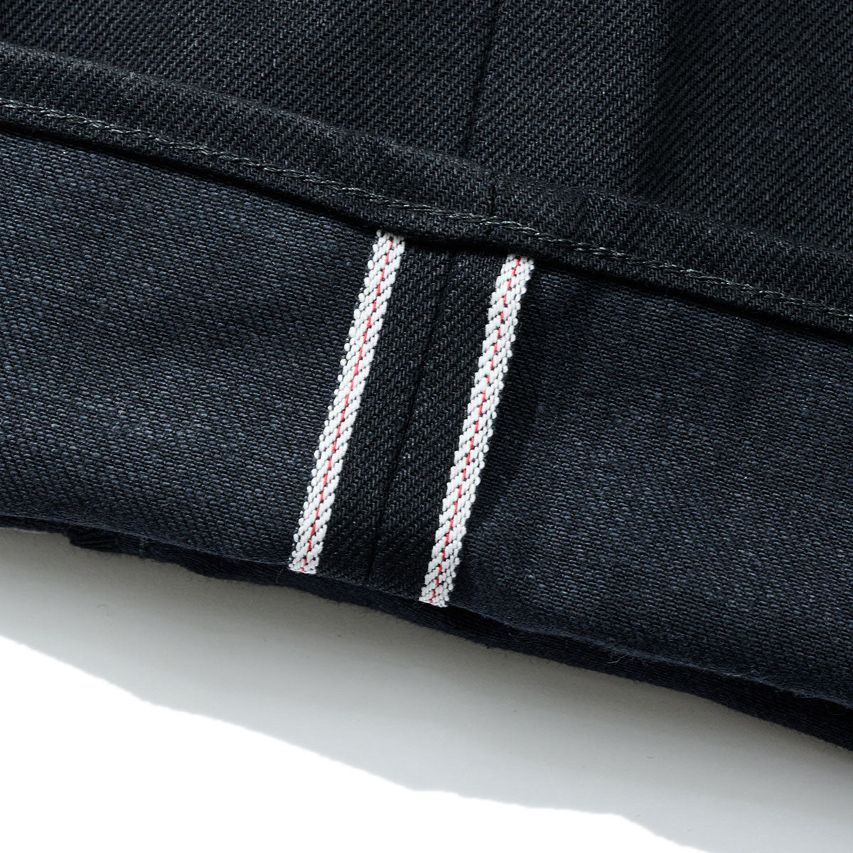 COTTON RESEARCH CLUB SELVAGE BLACK DENIM JEANS BLACK