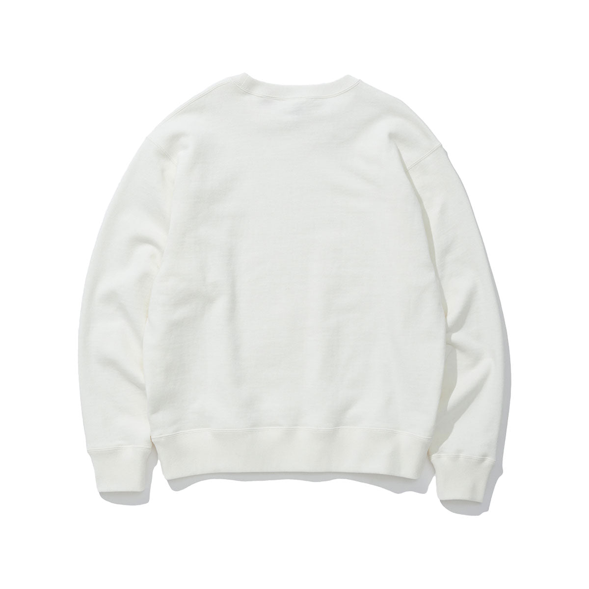 COTTON RESEARCH CLUB LOOPWHEEL TERRY CREW NECK WHITE