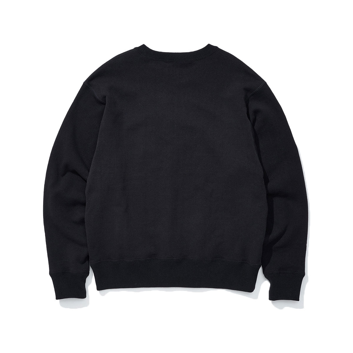 COTTON RESEARCH CLUB LOOPWHEEL TERRY CREW NECK BLACK