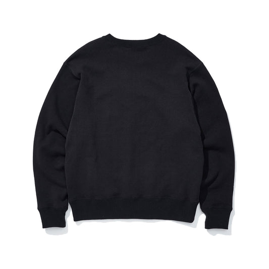COTTON RESEARCH CLUB LOOPWHEEL TERRY CREW NECK BLACK