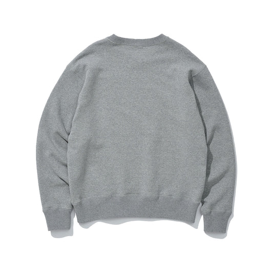 COTTON RESEARCH CLUB LOOPWHEEL TERRY CREW NECK HEATHER GRAY