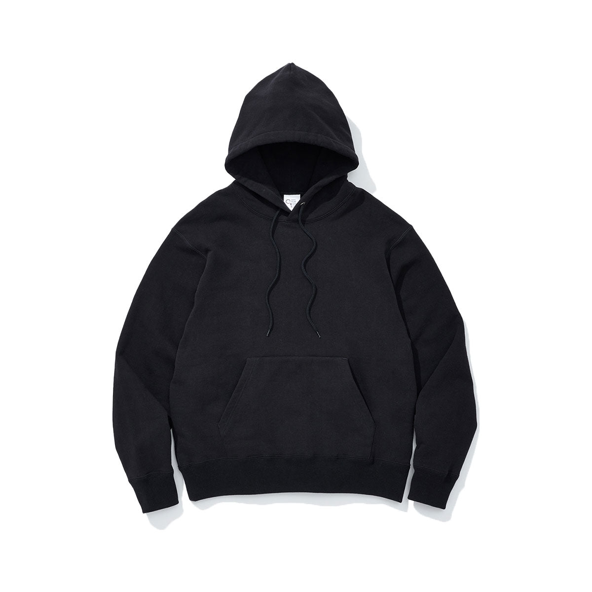 COTTON RESEARCH CLUB LOOPWHEEL TERRY HOODIE BLACK