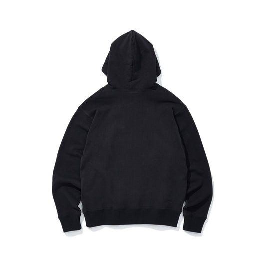 COTTON RESEARCH CLUB LOOPWHEEL TERRY HOODIE BLACK