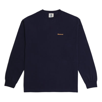 ALLENWOOD LOGO L/S T-SHIRT NAVY