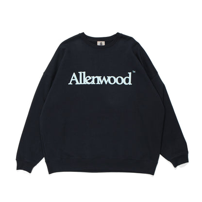 ALLENWOOD LOGO CREW SWEAT NAVY