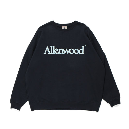 ALLENWOOD LOGO CREW SWEAT NAVY