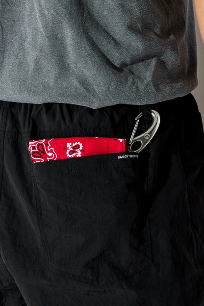 BAGGY SHORTS BA-002 7P PANTS BLACK