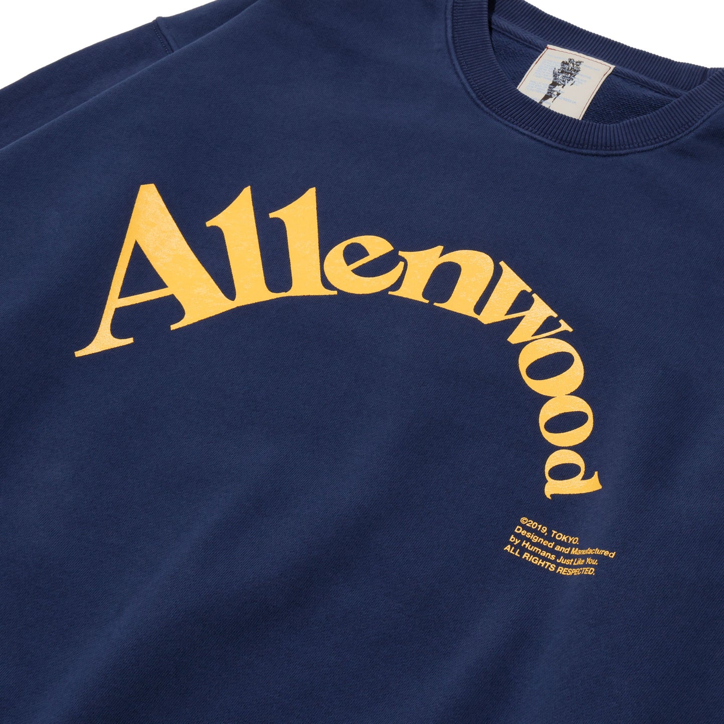 ALLENWOOD LIBERTY LOGO CREW SWEAT COBALT BLUE