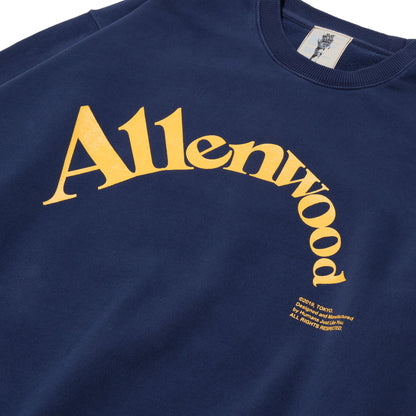 ALLENWOOD LIBERTY LOGO CREW SWEAT COBALT BLUE