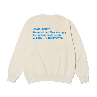 ALLENWOOD LIBERTY LOGO CREW SWEAT IVORY