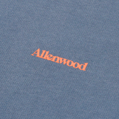 ALLENWOOD GARMENT DYED CREW SWEAT BLUE JEAN
