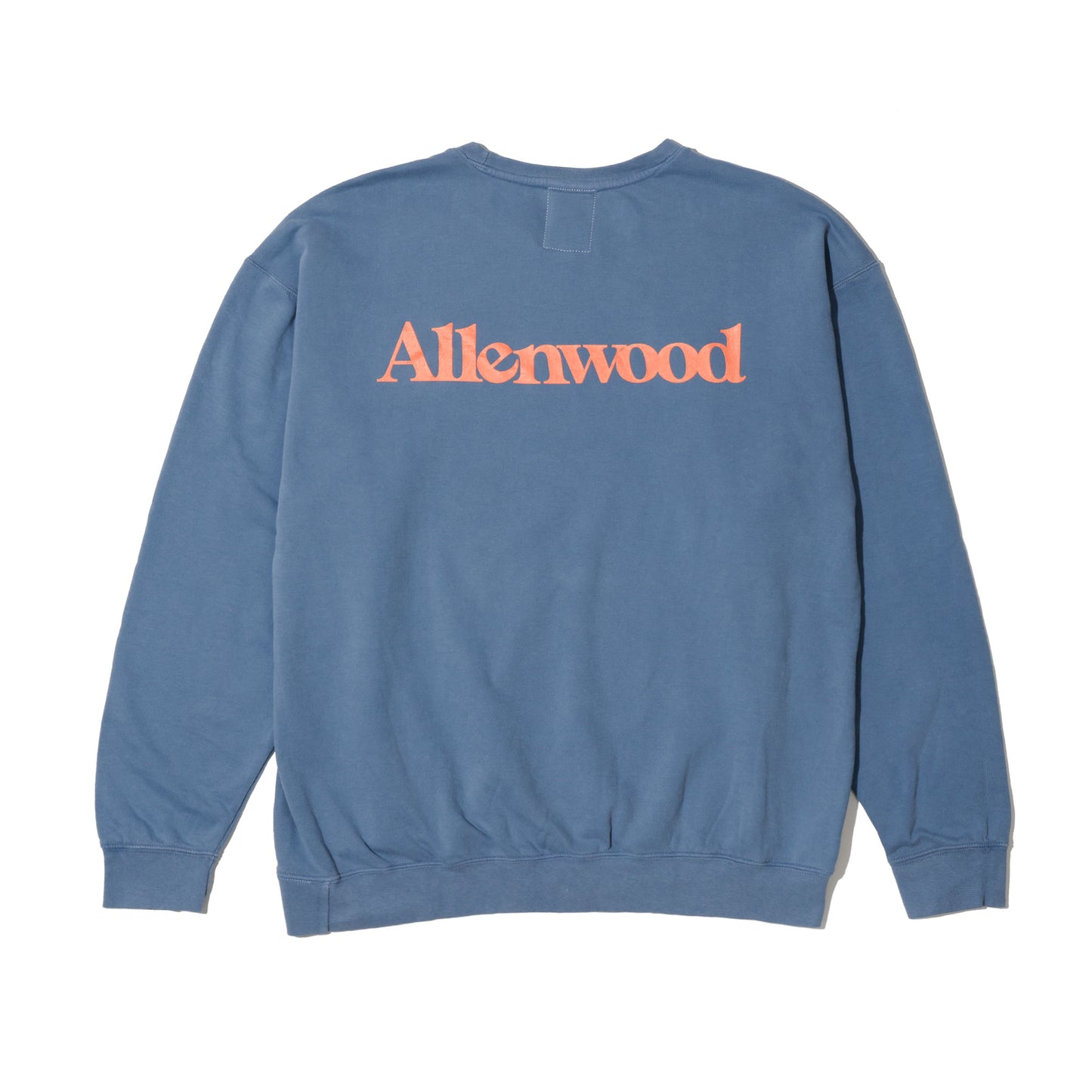 ALLENWOOD GARMENT DYED CREW SWEAT BLUE JEAN