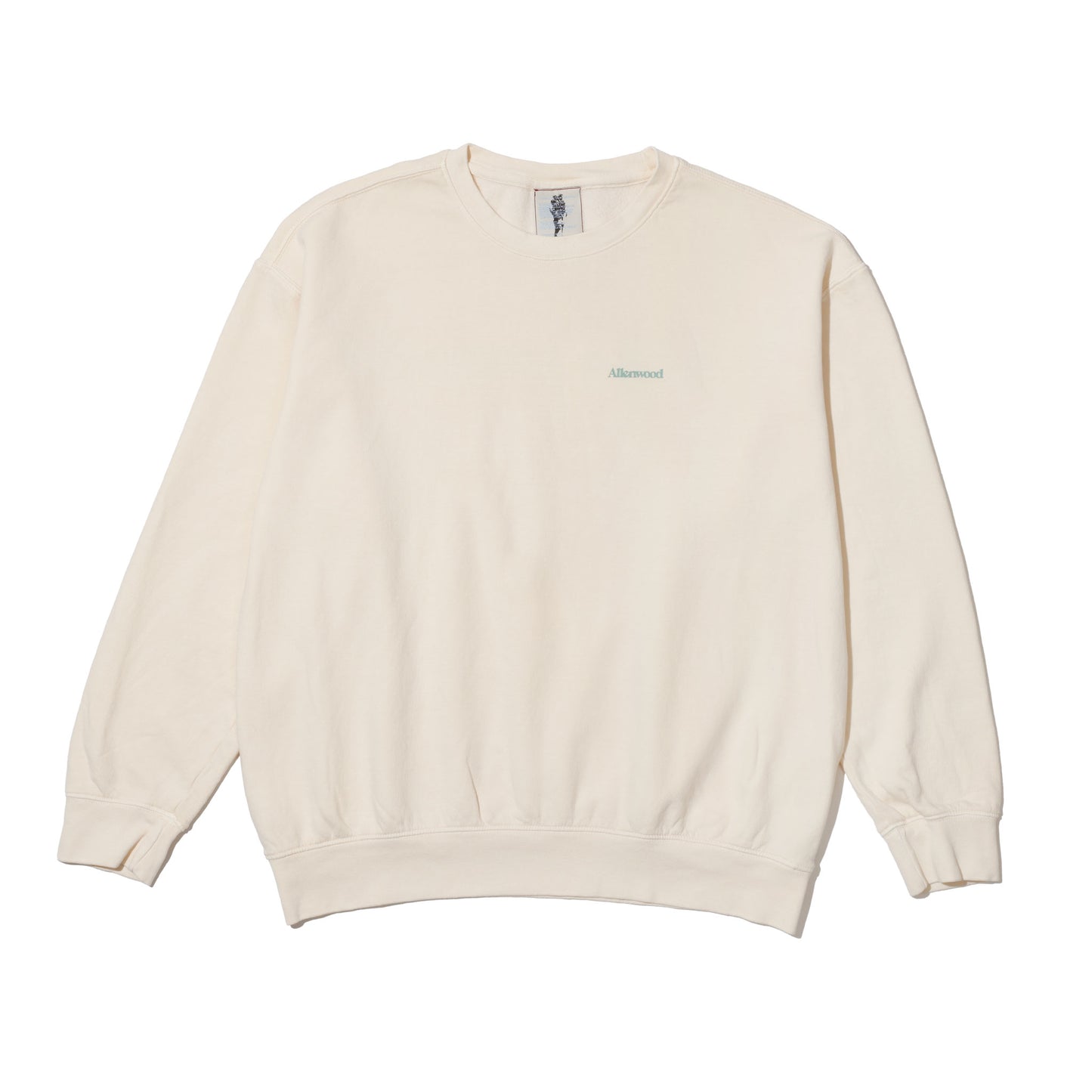 ALLENWOOD GARMENT DYED CREW SWEAT IVORY