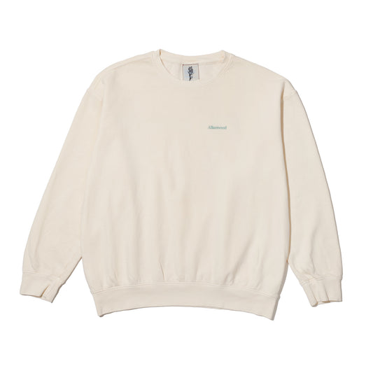 ALLENWOOD GARMENT DYED CREW SWEAT IVORY