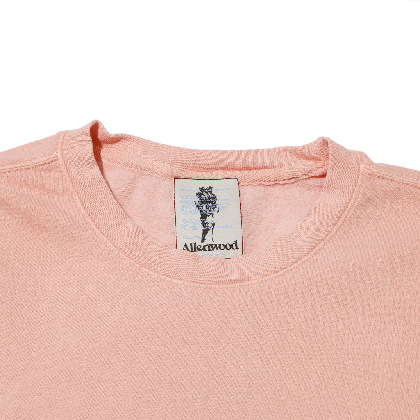 ALLENWOOD GARMENT DYED CREW SWEAT PEACH