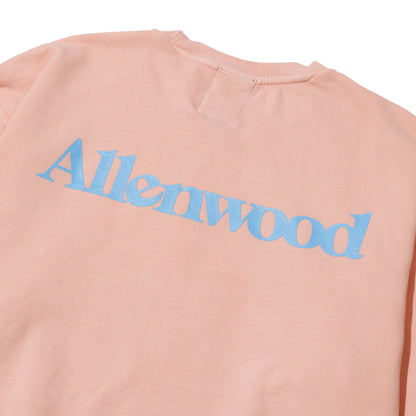 ALLENWOOD GARMENT DYED CREW SWEAT PEACH