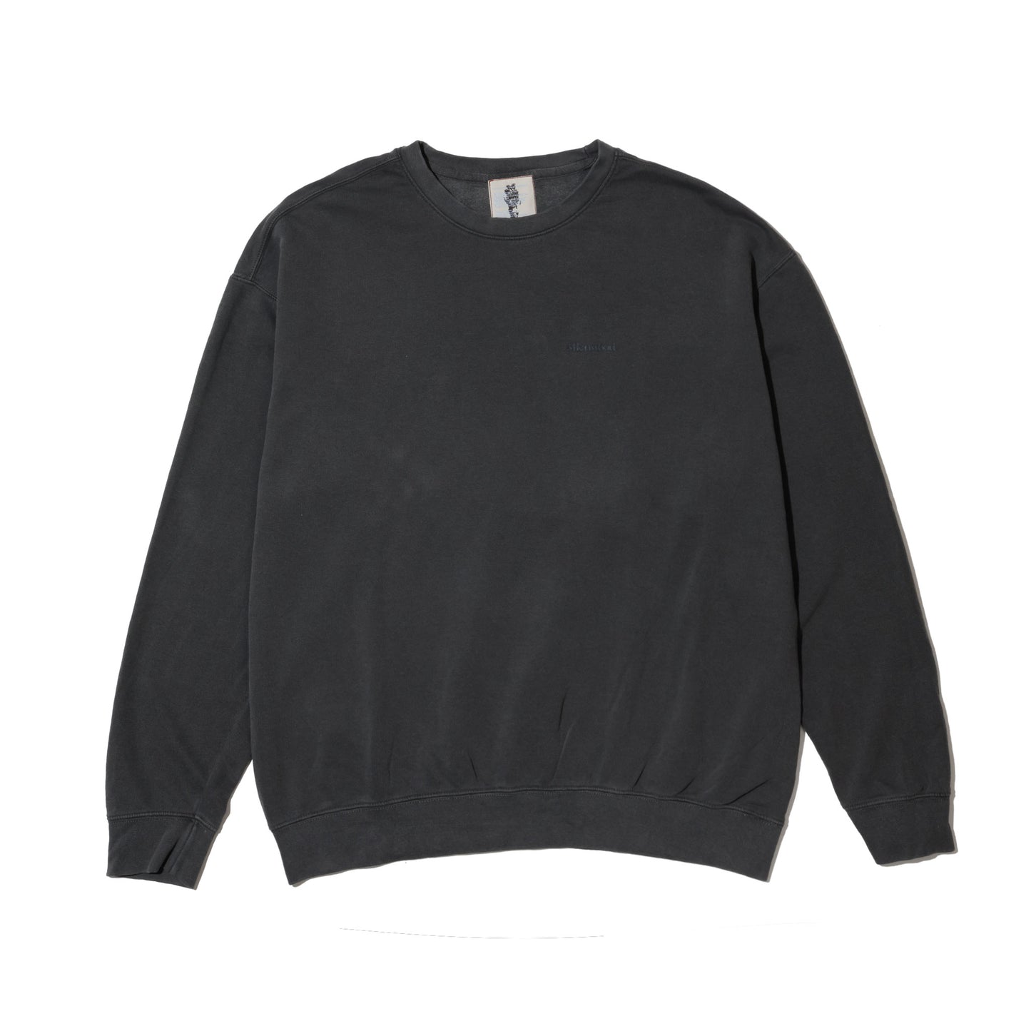ALLENWOOD GARMENT DYED CREW SWEAT PEPPER