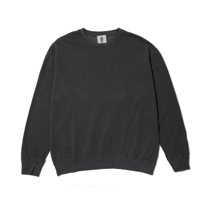 ALLENWOOD GARMENT DYED CREW SWEAT PEPPER
