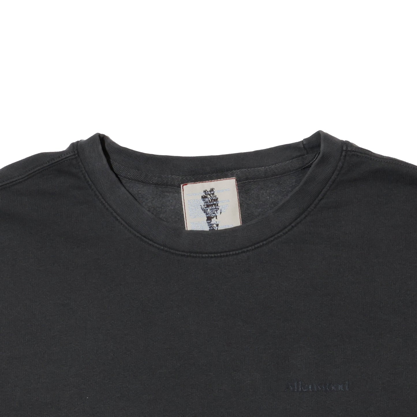 ALLENWOOD GARMENT DYED CREW SWEAT PEPPER