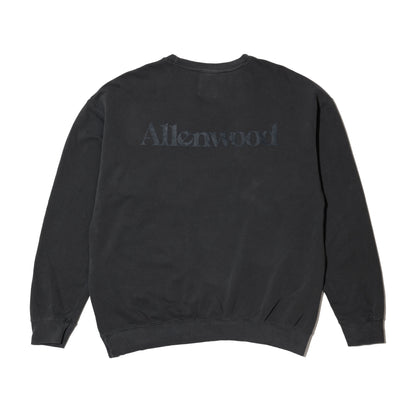 ALLENWOOD GARMENT DYED CREW SWEAT PEPPER
