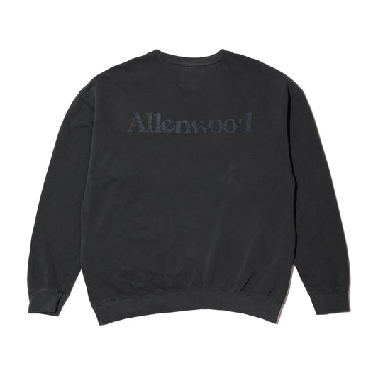 ALLENWOOD GARMENT DYED CREW SWEAT PEPPER