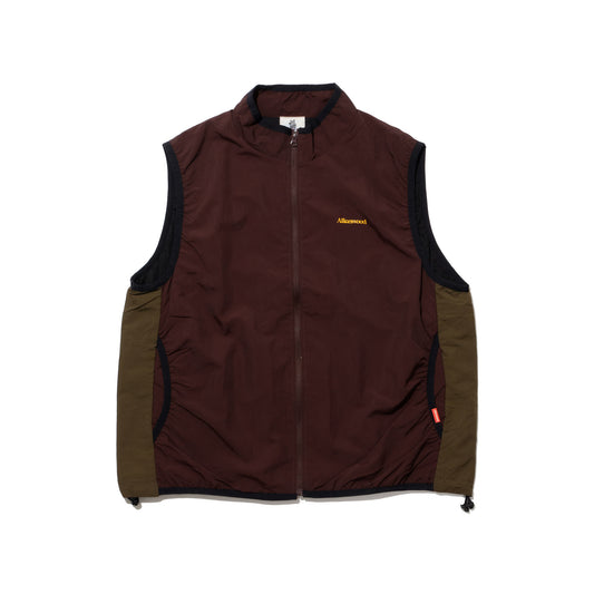 ALLENWOOD NYLON PACKABLE VEST BROWN/OLIVE