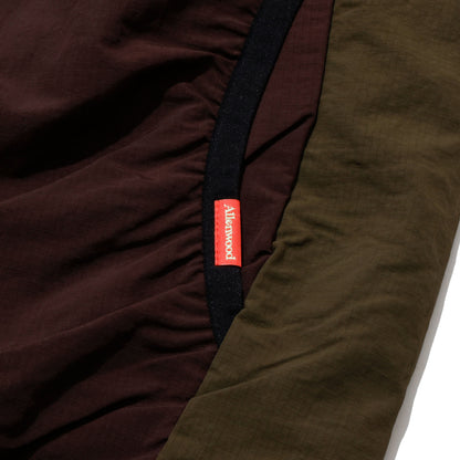 ALLENWOOD NYLON PACKABLE VEST BROWN/OLIVE