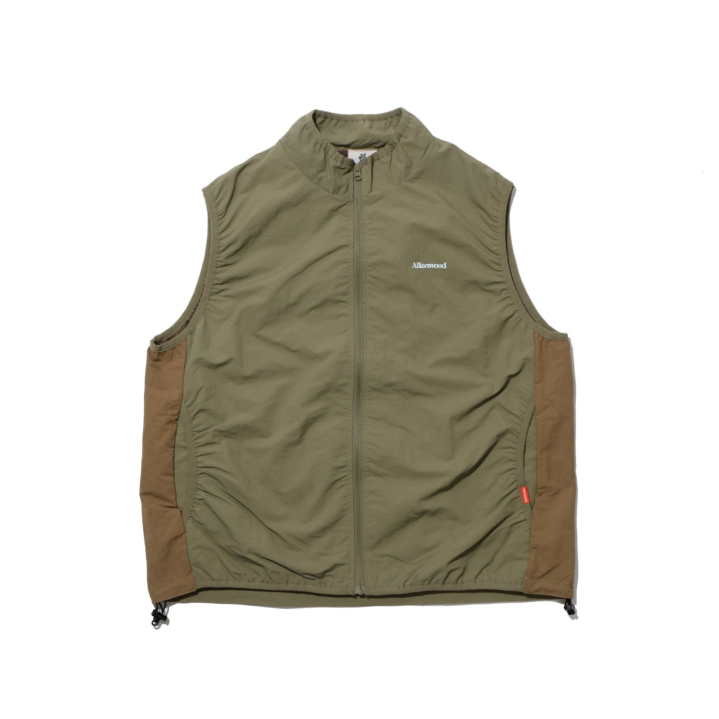 ALLENWOOD NYLON PACKABLE VEST MOSS/LIGHT BROWN