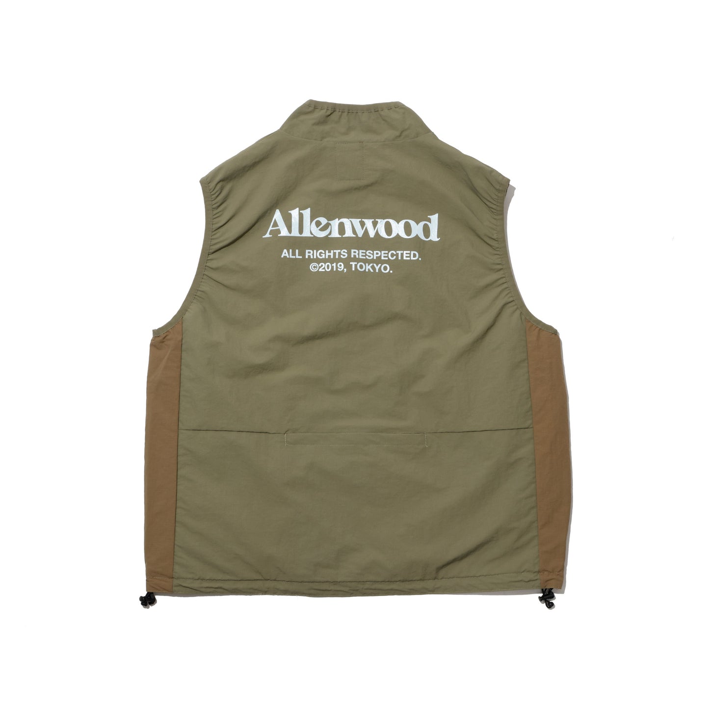 ALLENWOOD NYLON PACKABLE VEST MOSS/LIGHT BROWN