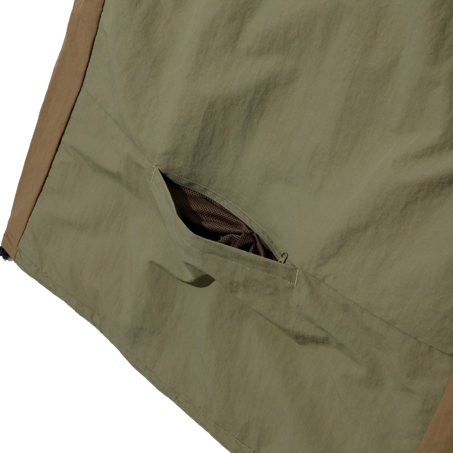 ALLENWOOD NYLON PACKABLE VEST MOSS/LIGHT BROWN