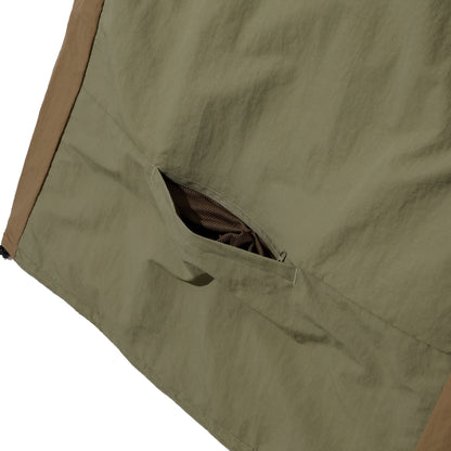 ALLENWOOD NYLON PACKABLE VEST MOSS/LIGHT BROWN